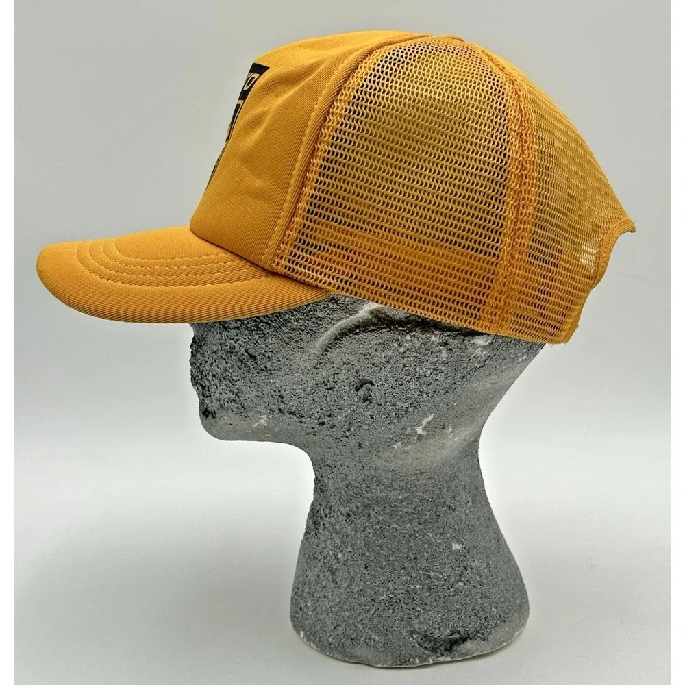Vintage PONTIAC‎ FIERO Logo Mesh Trucker SnapBack Pontiac Car Gold Black